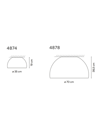 Lampa wewnętrzna, sufitowa Vibia Duo 4874