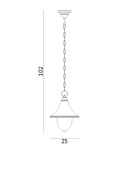 Lampa zewnętrzna, wisząca Norlys Florencja 800/A, czarny