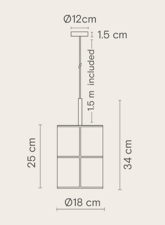 Lampa wewnętrzna, wisząca Robin Rania 18 cm