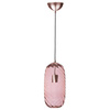 Lampa wewnętrzna, wisząca Famlight Chloe Brown optic, miedź/mosiądz