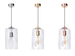 Lampa wewnętrzna, wisząca Famlight Ruu Transparent, miedź/mosiądz