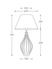 Lampa wewnętrzna, stojąca Famlight Borneo szary