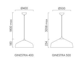 Lampa wewnętrzna, wisząca Astro Ginestra 400 1361004