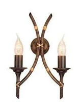 Lampa wewnętrzna, ścienna Elstead Bamboo BB2/B BRZ PATINA