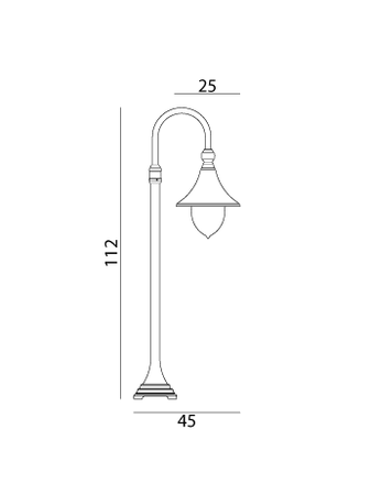Lampa zewnętrzna, słupkowa Florencja 805, czarny