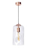Lampa wewnętrzna, wisząca Famlight Ruu Transparent, stal nierdzewna