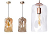 Lampa wewnętrzna, wisząca Famlight Ruu Lister Grey, miedź/mosiądz