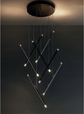 LODES A-TUBE NANO DUO, lampa zwieszana, k. szampański, 2700K