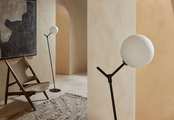 Lampa wewnętrzna, podłogowa Aromas Atom, mosiądz