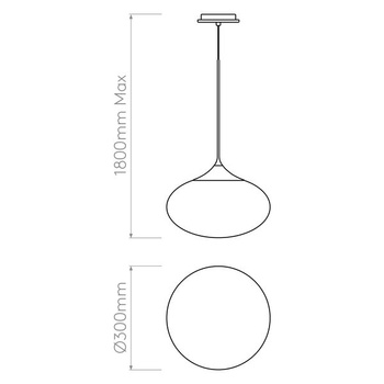 Lampa wewnętrzna, wisząca Astro Zeppo 300