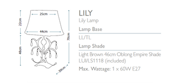 Lampa wewnętrzna, stojąca Elstead Lily LL/TL ANT BRZ