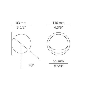 Lampa wewnętrzna, ścienna Estiluz Alfi A-3740A1 26BLK
