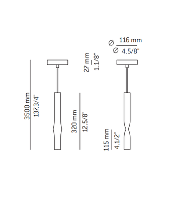 Lampa wewnętrzna, wisząca Estiluz Flow T-3734S 61S GLD