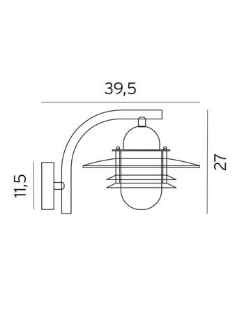 Lampa zewnętrzna, elewacyjna Norlys Oslo 240, czarny