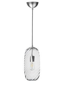 Lampa wewnętrzna, wisząca Famlight Chloe transparent optic, miedź/mosiądz