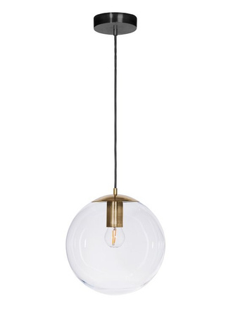 Lampa wewnętrzna, wisząca Famlight Muna transparentny 40 cm, stal nierdzewna