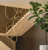 Lampa wewnętrzna, wisząca Zava Rings Vertical 50cm k. złoty 3000K, ekspozycja