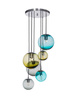 Lampa wewnętrzna, wisząca Famlight Bacan kolor, miedź/mosiądz
