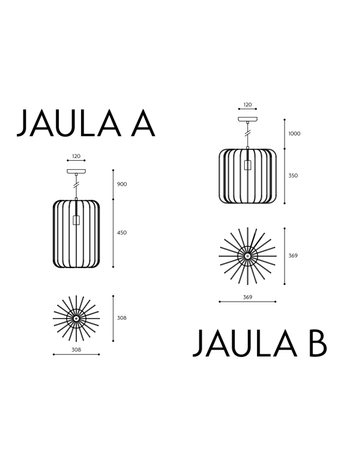Lampa wewnętrzna, wisząca Ummo Jaula