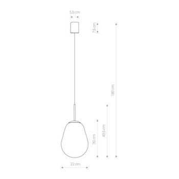 Lampa wisząca Nowodvorski Pear S, mosiądz