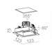Lampa wewnętrzna, wpuszczana Aqform Squares next 50x1 LED recessed 46