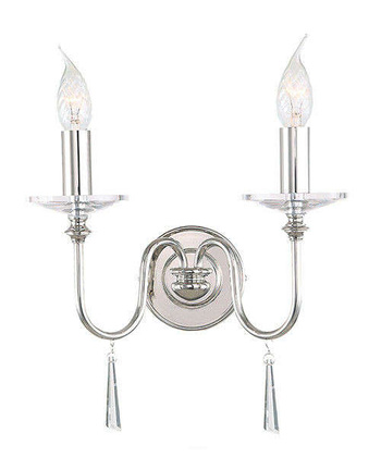Lampa wewnętrzna, ścienna Elstead Finsbury Park FP2 POL NICKEL