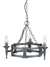 Lampa wewnętrzna, wisząca Elstead Saxon SAX3 BLK/SIL