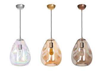 Lampa wewnętrzna, wisząca Famlight Storm L lister amber, miedź/mosiądz