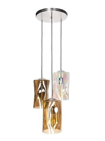 Lampa wewnętrzna, wisząca Famlight Ruu set of 3, miedź/mosiądz