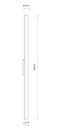 Nowodvorski Demi L kinkiet zewnętrzny sand / beżowy / P036 144cm