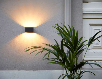 Lampa zewnętrzna, ścienna Estiluz Frame A-4053X 96 BLK ANT