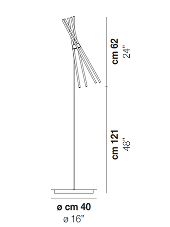 Lampa wewnętrzna, podłogowa Vistosi Essence