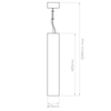 Lampa wewnętrzna, wisząca Astro Osca 400 Square