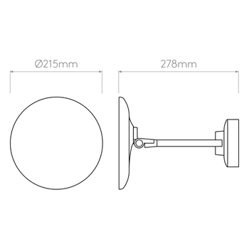 Lampa wewnętrzna, ścienna Astro Mascali Round
