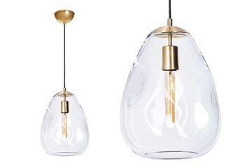 Lampa wewnętrzna, wisząca Famlight Storm L transparent, miedź/mosiądz