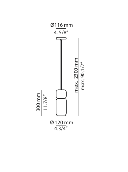 Lampa wewnętrzna, wisząca Estiluz Pila T-3555S-W 74WH