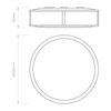 Lampa wewnętrzna, sufitowa Astro Mashiko 300 Round  