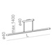 Lampa wewnętrzna, wisząca Aqform Thin Tube central LED suspended 96 cm 03