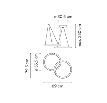 Lampa wewnętrzna, wisząca Vibia Halo Circular 2331
