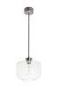 Lampa wewnętrzna, wisząca Famlight Jawa Transparent, miedź/mosiądz