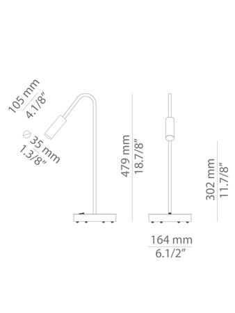 Lampa wewnętrzna, stojąca Estiluz Volta M-3537-M 74WH