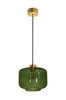 Lampa wewnętrzna, wisząca Famlight Jawa Bottle Green, miedź/mosiądz