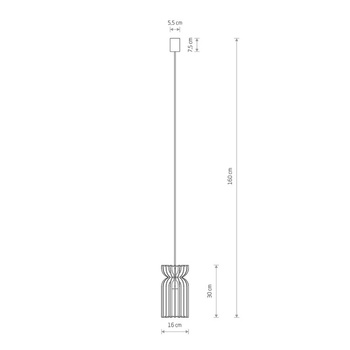 Lampa wisząca Nowodvorski Kymi B, naturalne drewno