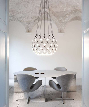Lampa wewnętrzna, wisząca Luceplan Mesh 80