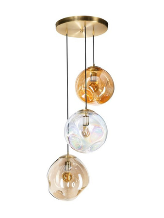 Lampa wewnętrzna, wisząca Famlight Mico set of 3, miedź/mosiądz