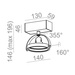 Lampa wewnętrzna, sufitowa Aqform Ceres 111x1 R spot 13 