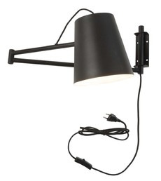 Lampa ścienna BRISBANE/W/B czarna