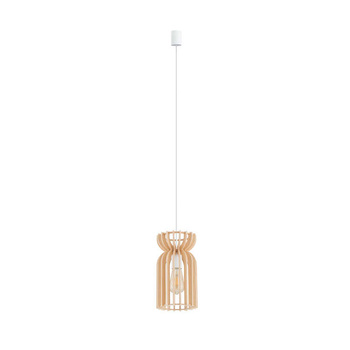 Lampa wisząca Nowodvorski Kymi B, naturalne drewno