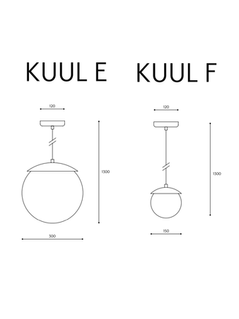 Lampa wewnętrzna, wisząca Ummo Kuul 