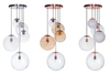 Lampa wewnętrzna, wisząca Famlight Muna set of 5 lister mix, stal nierdzewna